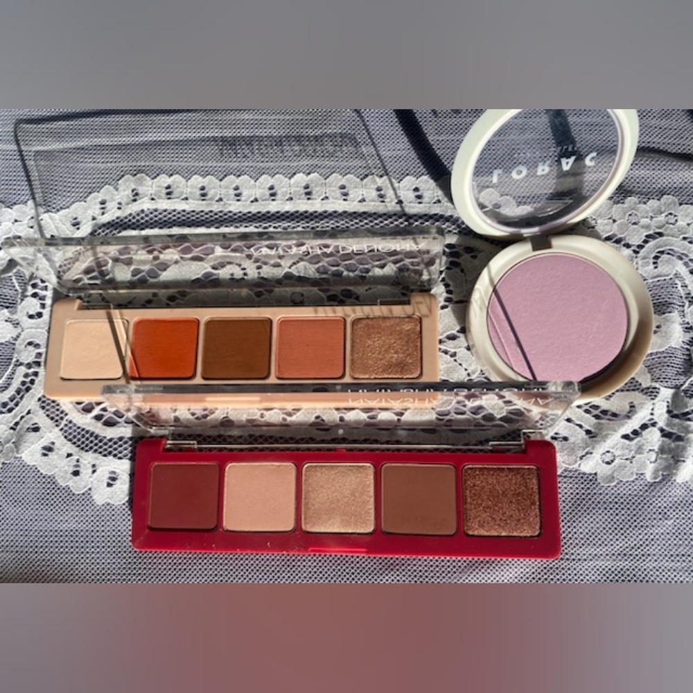 Natasha denona eyeshadow palettes Lorac blush